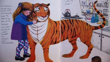 An annotated page from &quot;The Tiger Who Came to Tea&quot; was sold at auction in 2014 in London.