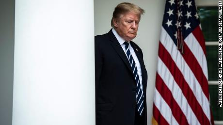 WASHINGTON, DC - MAY 22 : President Donald J. Trump walks out to speak after abruptly ending a meeting with Democratic leaders on infrastructure, saying there wont be a deal unless they stop investigations, in the Rose Garden at the White House on Wednesday, May 22, 2019 in Washington, DC. I dont do coverups. You people know that probably better than anybody, Trump told reporters. (Photo by Jabin Botsford/The Washington Post via Getty Images)