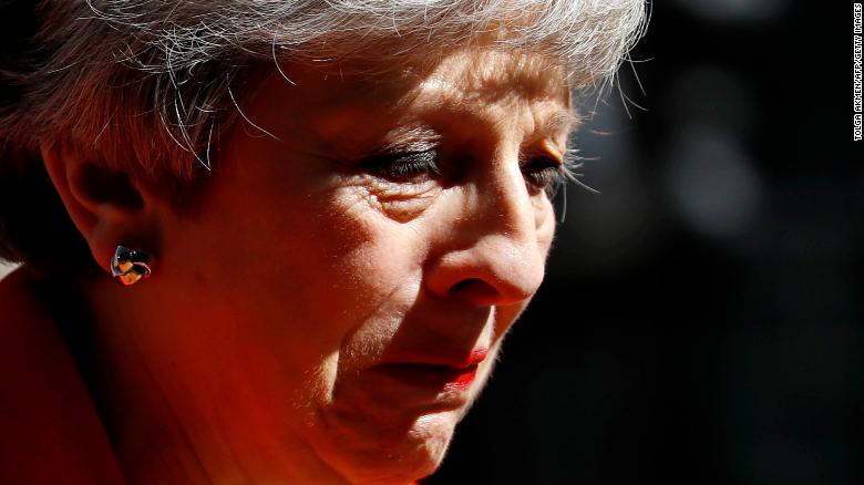 Theresa May tears up as she resigns