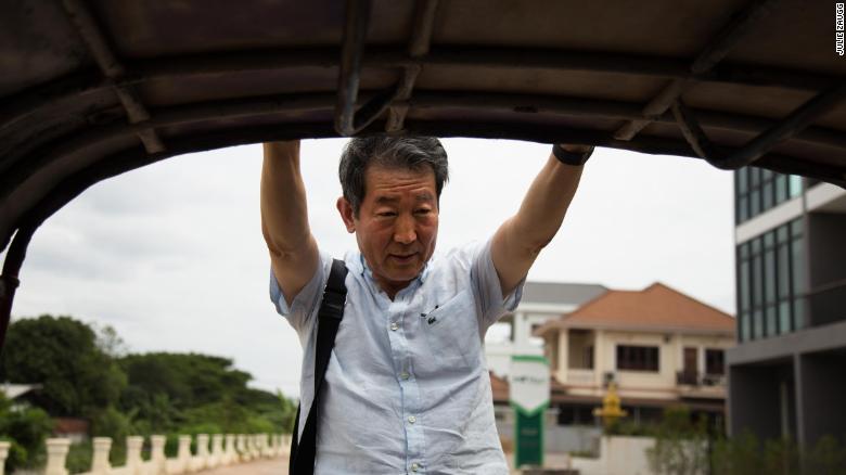 Pastor Chun Ki-Won joined the women along the way, after meeting them on the side of a road in the middle of the night.