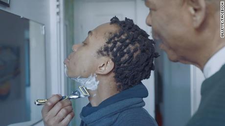 This Gillette ad shows a man teaching his transgender son to shave