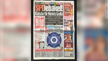 Germany&#39;s Bild newspaper published a cut-out kippah in a campaign against anti-Semitism