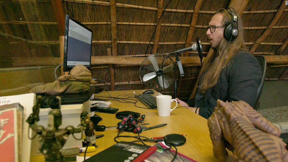 Greig Cameron, the director of Seal Team, a film about an orphaned seal who fights sharks, records a voiceover at Triggerfish HQ.