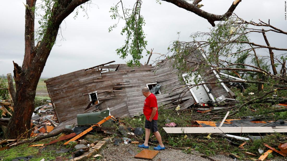 Kansas towns pick up after a twister hits, and millions of people could see severe weather this afternoon