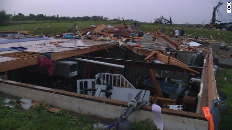 Brian Hahn and his family were under the only part of the house that the tornado didn&#39;t wipe away.