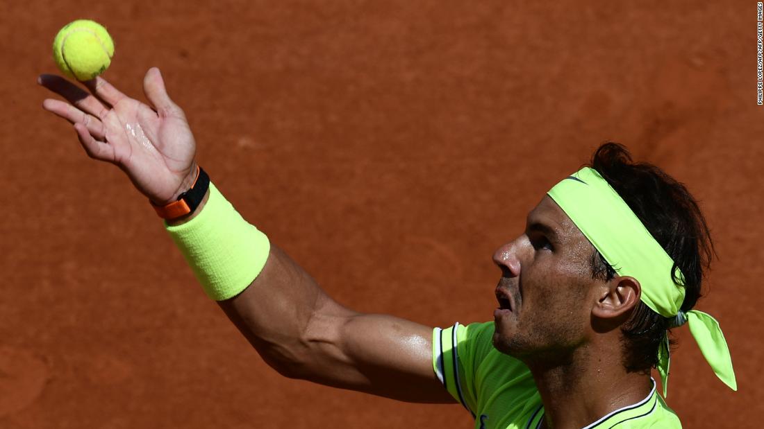 11-time champion Rafael Nadal faced another German who played qualifying, Yannick Maden. 