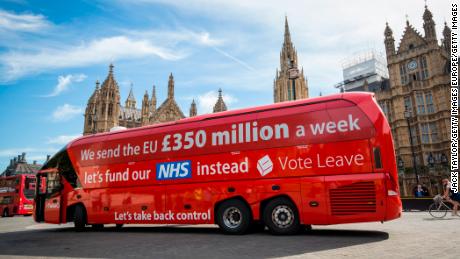 Cummings was behind the debunked claims by Vote Leave that the UK sent £350 million a week to the EU.