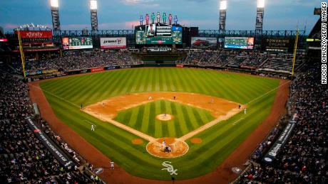 A general view at Guaranteed Rate Field as the Chicago White Sox take on the Toronto Blue Jays on May 16, 2019 in Chicago, Illinois. 