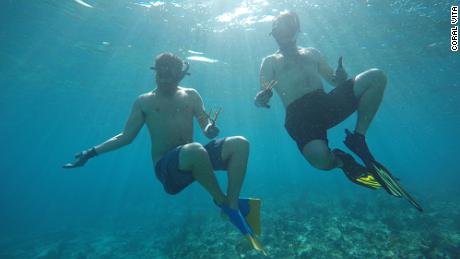 Sam Teicher and Gator Halpern, Coral Vita&#39;s founders, hope to help reefs worldwide adapt to the impacts of climate change. 