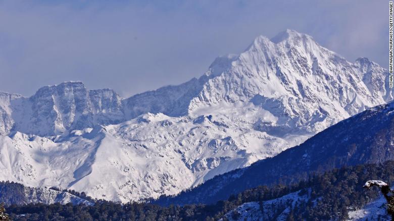 A view of the Himalayan range including Trishul, Nanda Devi and Chaukhamba from Chopta Valley. An international team of eight climbers has gone missing while trying to climb Nanda Devi.