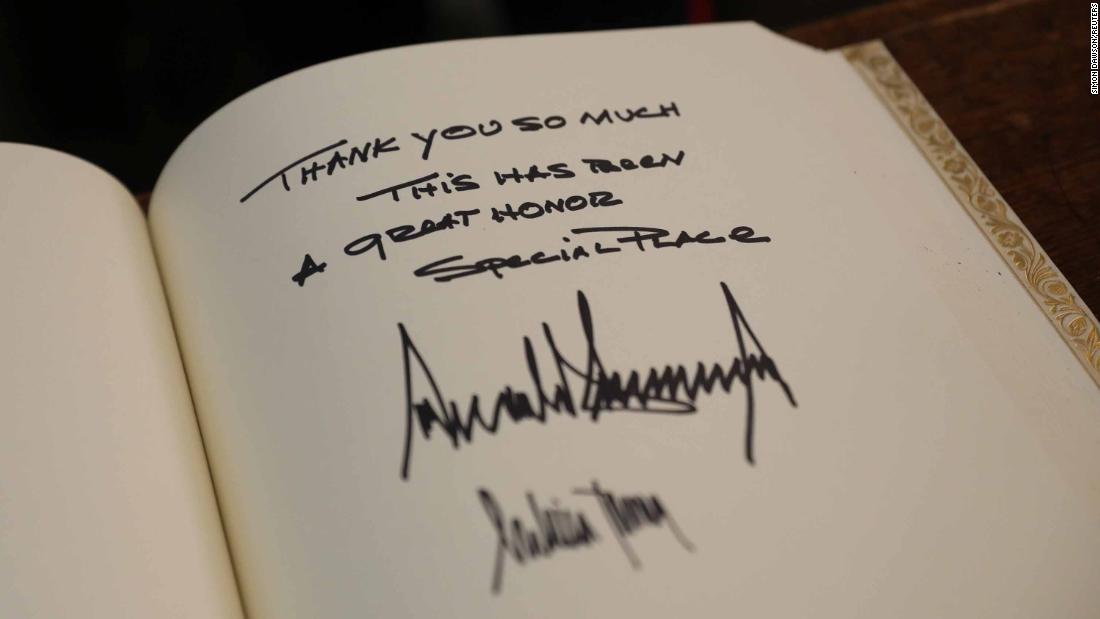 The President signed the guestbook at Westminster Abbey. &quot;Thank you so much,&quot; his message said. &quot;This has been a great honor. Special place.&quot;