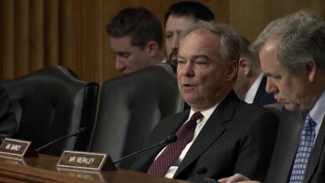 Sen. Kaine asks Pompeo about Saudi missiles