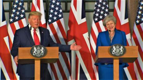 Trump: May&#39;s probably a better negotiator than me