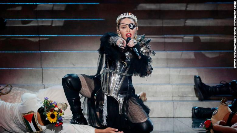 Madonna performs on May 18 in Tel Aviv, Israel.