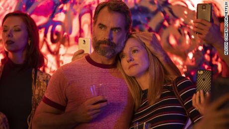 Murray Bartlett and Laura Linney in a scene from Netflix's "Armistead Maupin's Tales f the City."