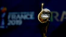 PARIS, FRANCE - DECEMBER 08:  The FIFA Women&#39;s World Cup trophy on display during the FIFA Women&#39;s World Cup France 2019 Draw at La Seine Musicale on December 8, 2018 in Paris, France.  (Photo by Dean Mouhtaropoulos/Getty Images)