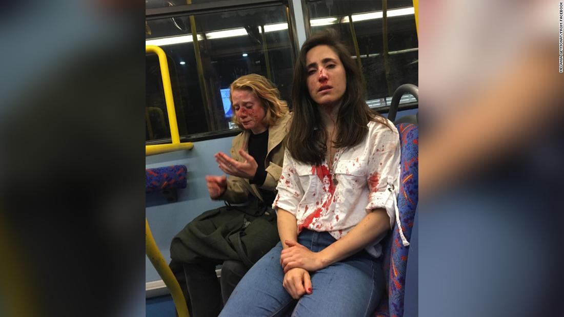 Attacked on subway by schoolgirl kissers