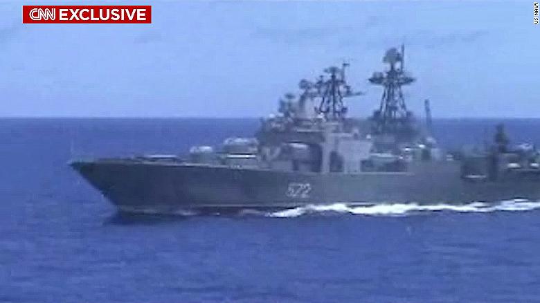 US Navy releases video of near-miss with Russian ship