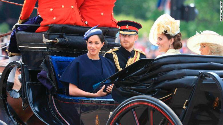 Meghan made her first appearance at a public engagement Saturday.