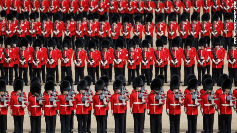 More than 200 horses, 400 musicians and 1,400 officers take part in the parade.