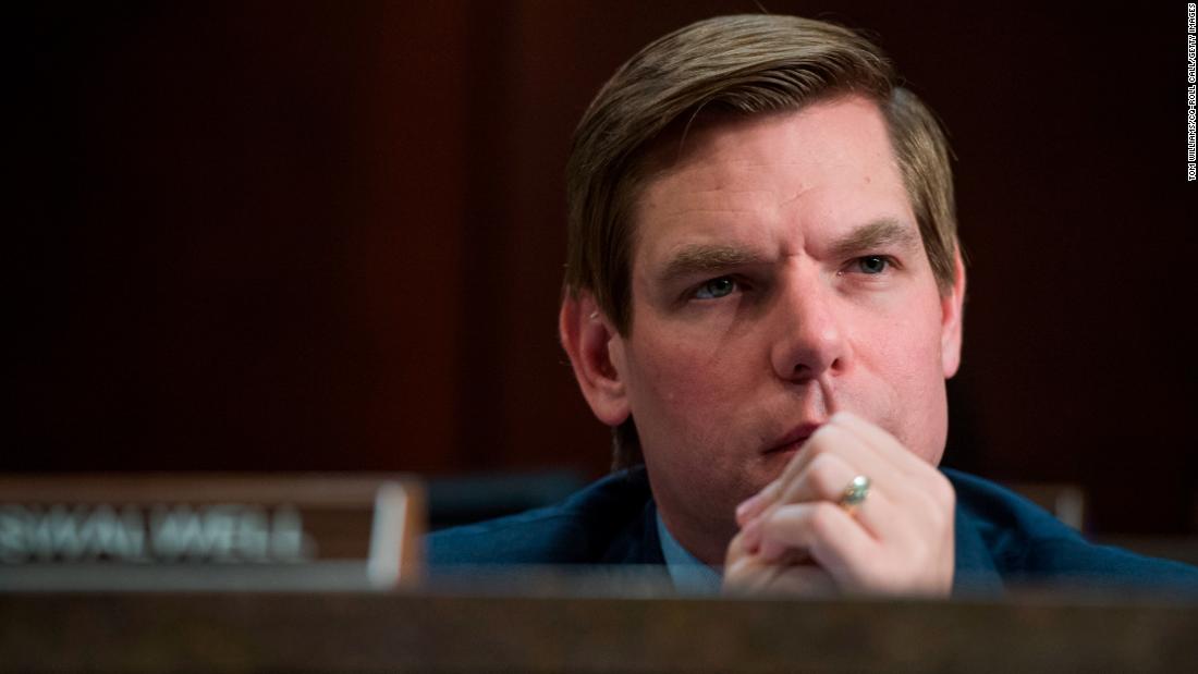 US Rep. Eric Swalwell attends a committee meeting in May 2017. He has been in Congress since 2013.