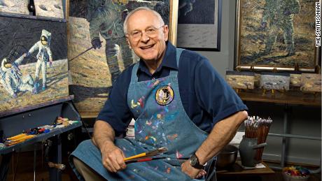 Alan Bean at his art studio in Houston in October 14, 2008.