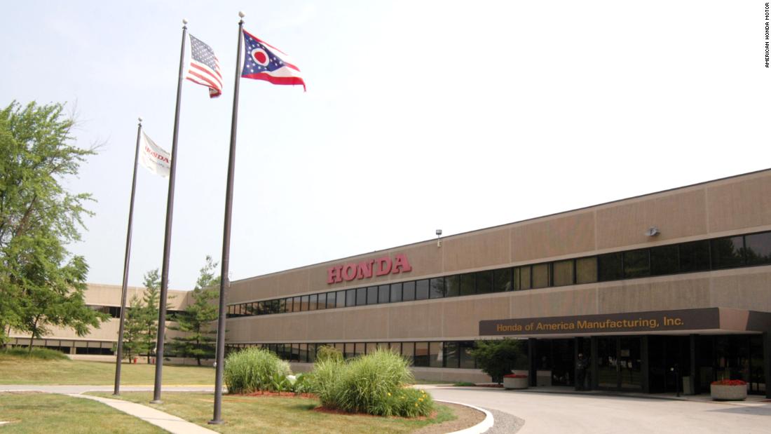 The front of the Marysville motorcycle plant where Neil Vining and Shige Yoshida first worked in 1979.