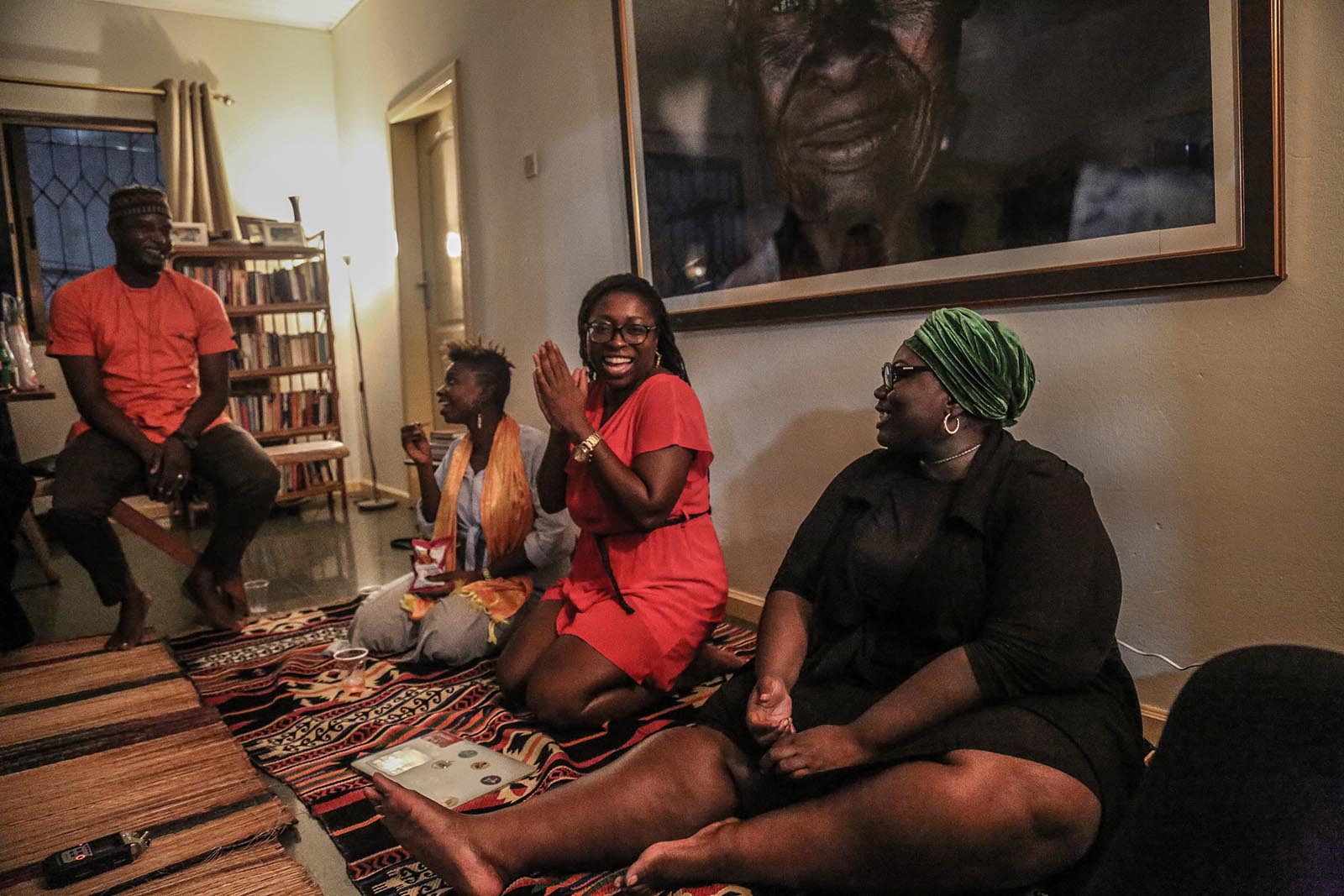 Sekyiamah hosts a gathering of friends in her home to discuss various topics around sexuality.