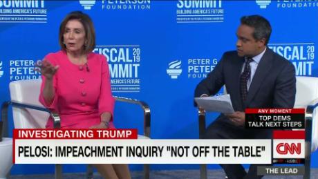 Pelosi tells CNN: impeachment inquiry &#39;not off the table&#39;