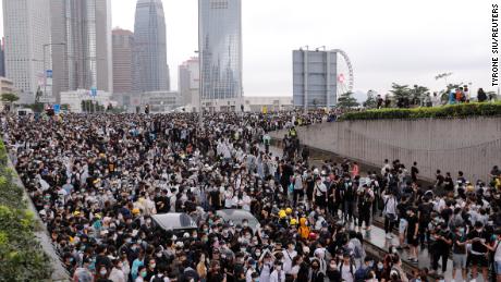 Protesters rally against the proposed extradition bill on June 12, 2019. REUTERS/Tyrone Siu