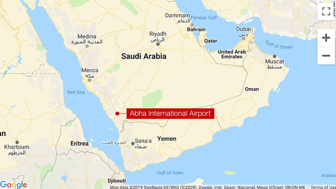 Missile hits arrivals hall of Saudi Arabia airport, injuring 26, official says