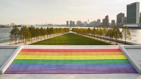 This month, FDR&#39;s Four Freedoms Park will feature &quot;NYC&#39;s largest pride flag.&quot;