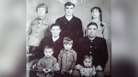 A Petrov family photo taken in 1971. Peter Petrov&#39;s father and mother are pictured top row in the middle and on the left. 
