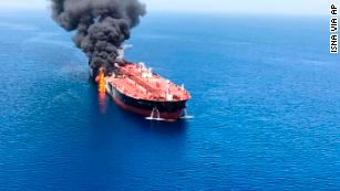 Pompeo, without offering evidence, blames Iran for Gulf tanker attacks