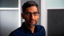 Google CEO Sundar Pichai poses for a portrait at the Mayes County Google Data Center in Pryor, Oklahoma, June 13, 2019. Nick Oxford for CNN