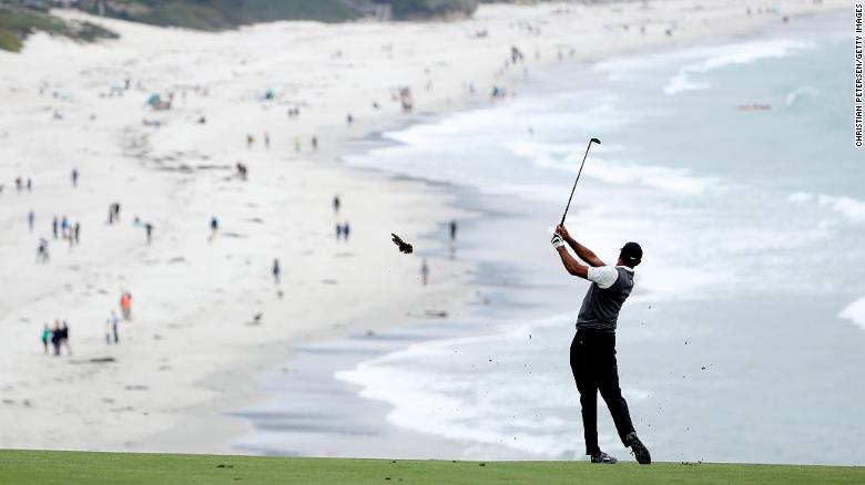 Tiger Woods won the 2000 US Open by 15 shots at Pebble Beach.