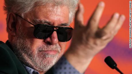 Spanish film director Pedro Almodovar attends a press conference for the film "Dolor Y Gloria (Pain and Glory)"  at the 72nd edition of the Cannes Film Festival in Cannes, southern France, on May 18, 2019. (Photo by Laurent EMMANUEL / AFP)LAURENT EMMANUEL/AFP/Getty Images