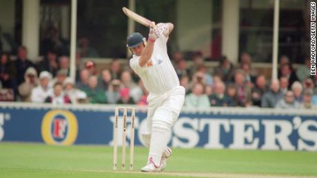 Cricketer Robin Smith batting for England during the 2nd one-day international against Australia in 1993.