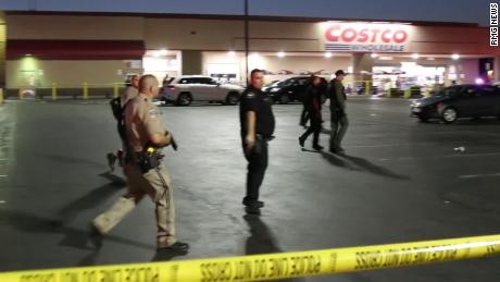 Police respond to a fatal shooting at the Corona Costco.