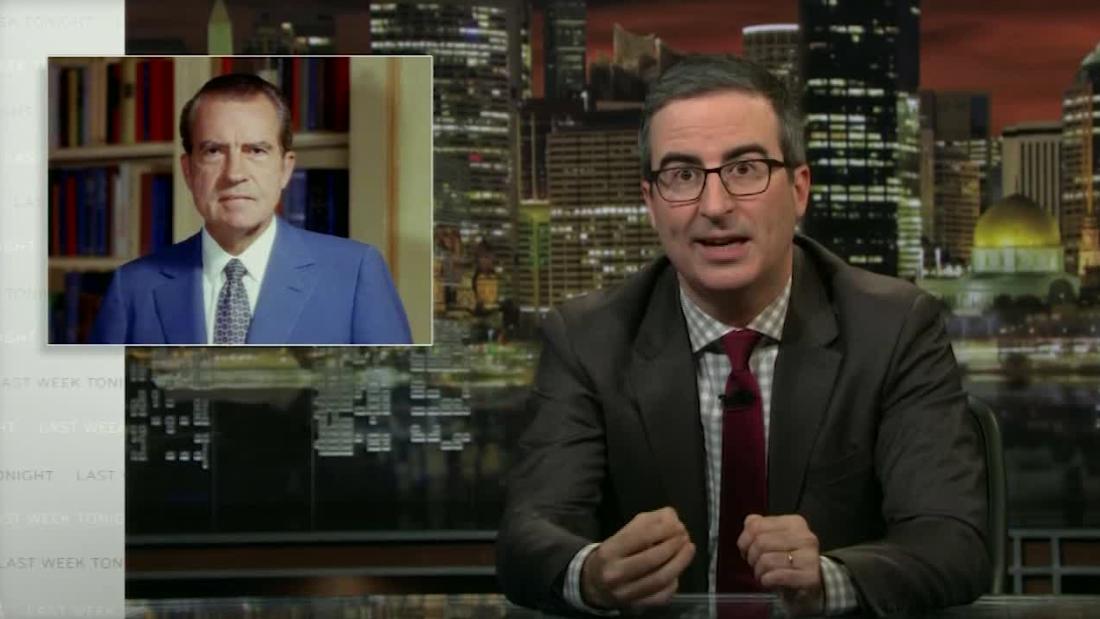 John Oliver Revisits Watergate Takes On Impeachment Cnn Video