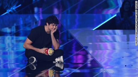 Noah Centineo accepts the award for best breakthrough performance for &#39;To All the Boys I&#39;ve Loved Before&#39; 