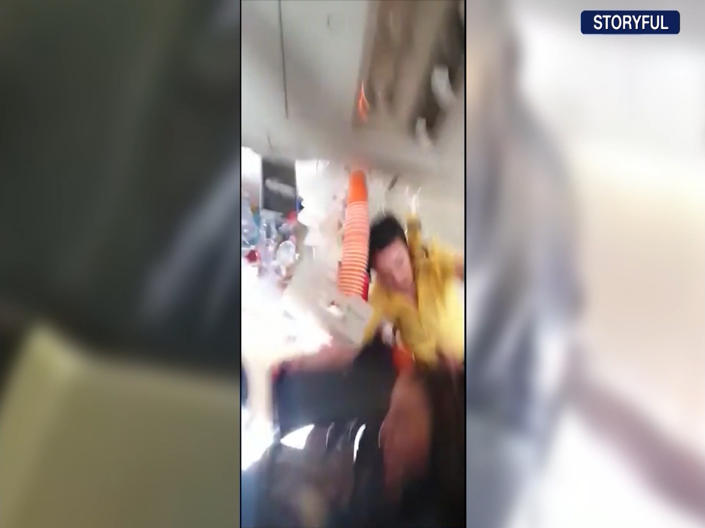 Violent Turbulence Throws Flight Attendant Into Ceiling