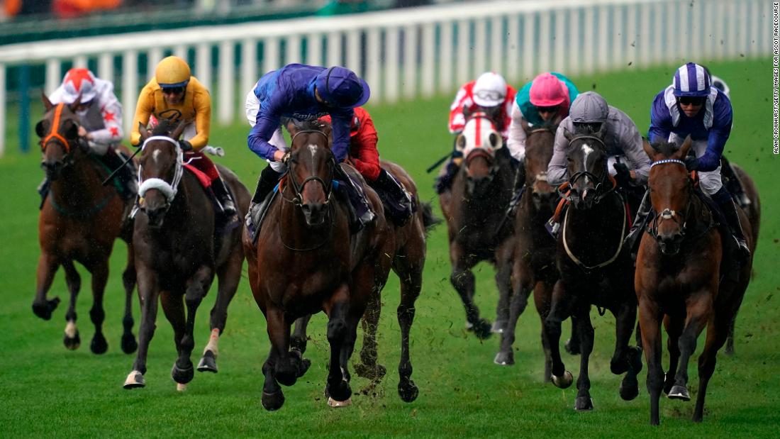 James Doyle rode Blue Point (blue) to win the Group 1 King&#39;s Stand Stakes.