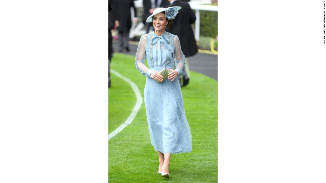 blue ascot dress