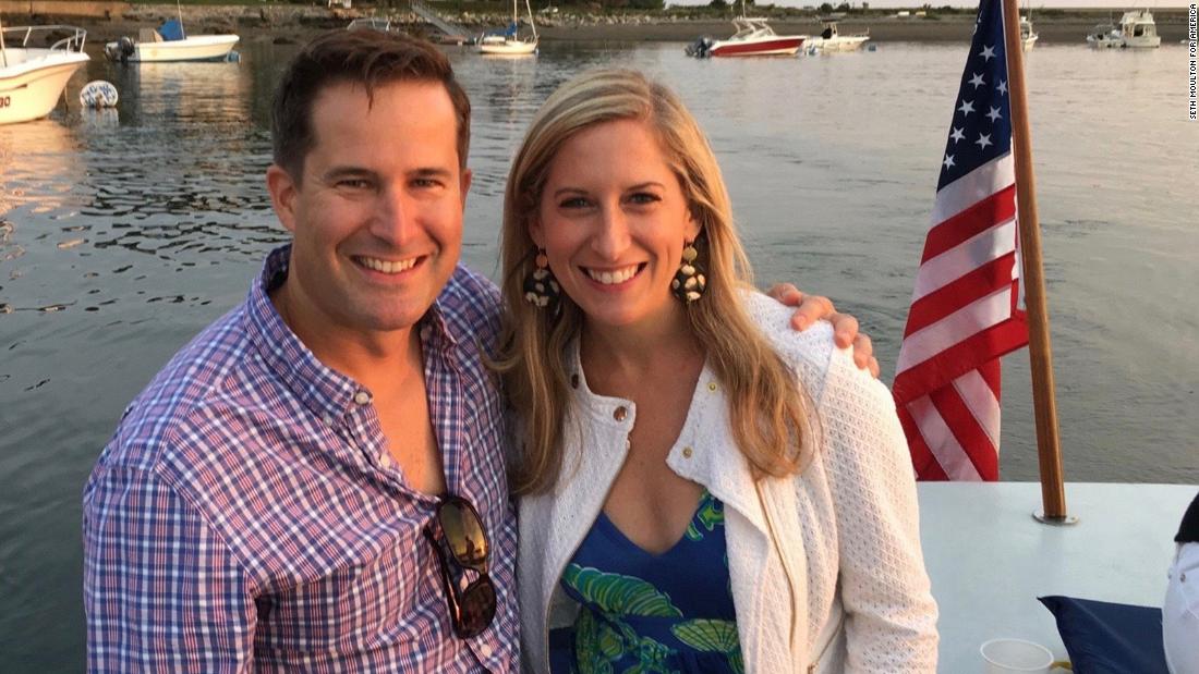 Moulton and his wife, Liz, in a photo &lt;a href=&quot;https://www.facebook.com/SethMoulton/photos/a.270602479745362/1033836170088652/?type=3&amp;theater&quot; target=&quot;_blank&quot;&gt;he posted to Facebook&lt;/a&gt; in January 2018.