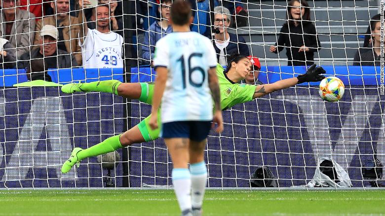 Correa saved a penalty against England and produced a string of fine saves against the world&#39;s No.3-ranked team.