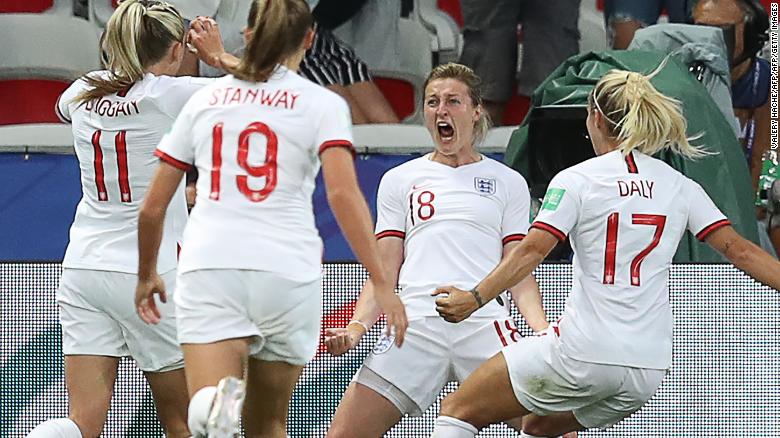 England&#39;s Ellen White has scored four goals in France so far. 