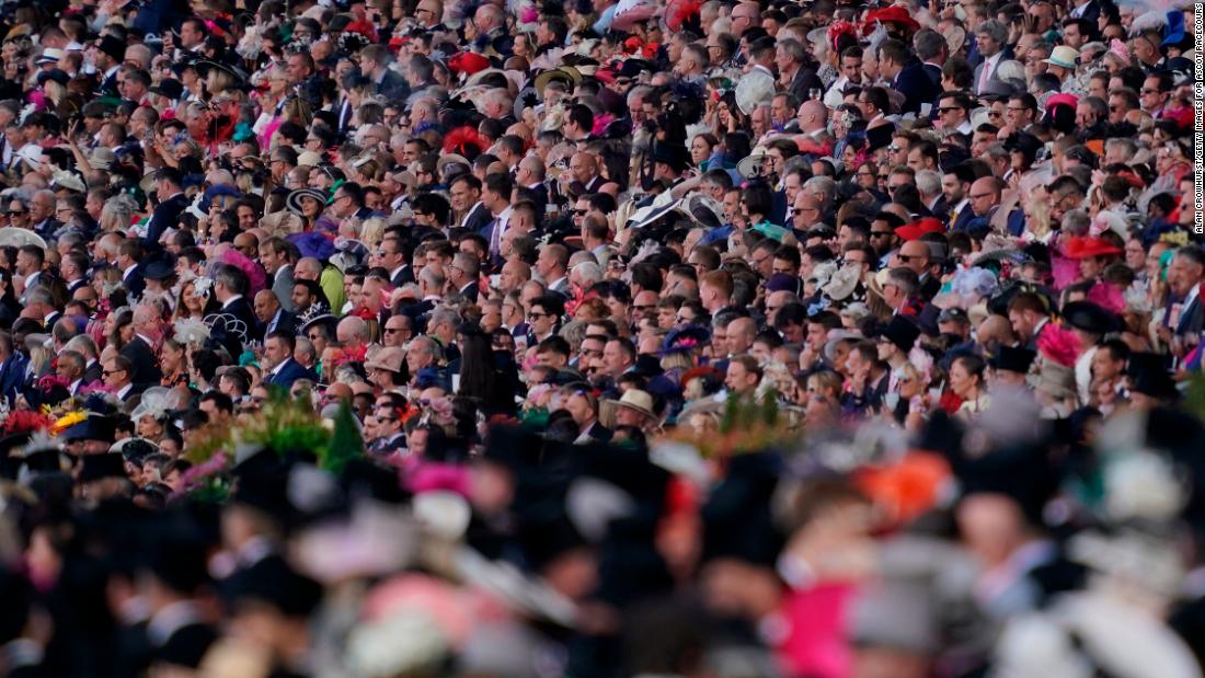 The huge crowd is gripped to the action as the Gold Cup unfolded. 