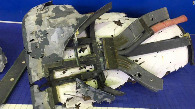 Iran's Islamic Revolutionary Guards Corps released images of what it said were pieces of a US drone shot down in Iran's airspace.