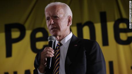 Democratic U.S. presidential hopeful and former Vice President Joe Biden addresses the Moral Action Congress of the Poor People&#39;s Campaign June 17, 2019 at Trinity Washington University in Washington, DC. 